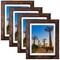 8x10 Picture Frames Rustic Brown with Mat Photo Frames 4 Packs for Tabletop or Wall